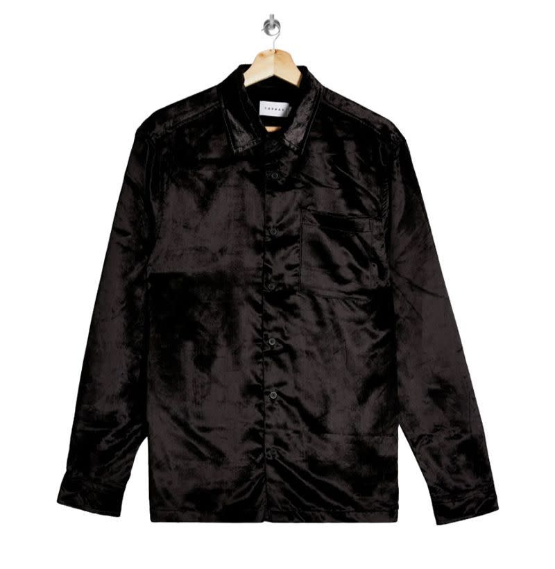 Slim Fit Velvet Shirt