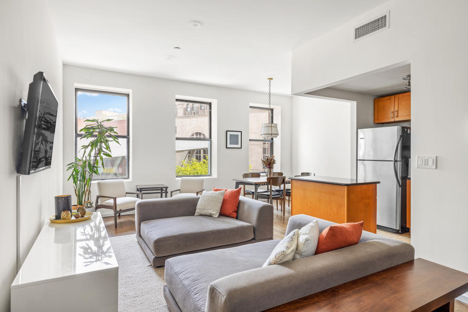 A view of a common area in the 550 State st. apartment. 