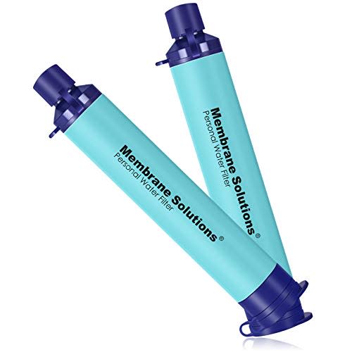 Membrane Solutions Personal Water Filter, Portable Water Purifier Survival Straw Water Filter,…