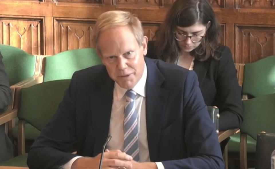 Home Office Permanent Secretary Matthew Rycroft faced questioning by MPs on Wednesday. (House of Commons/PA) (PA Wire)