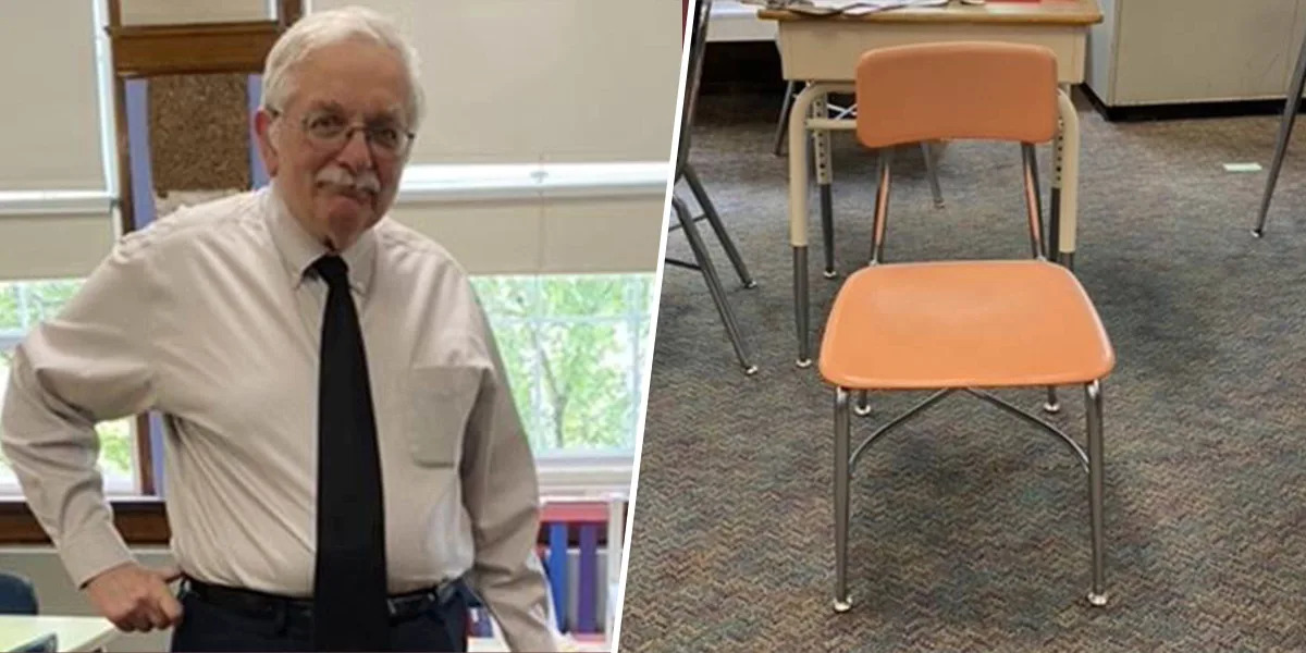 The reason one teacher has kept an empty chair in his classroom for 50 years