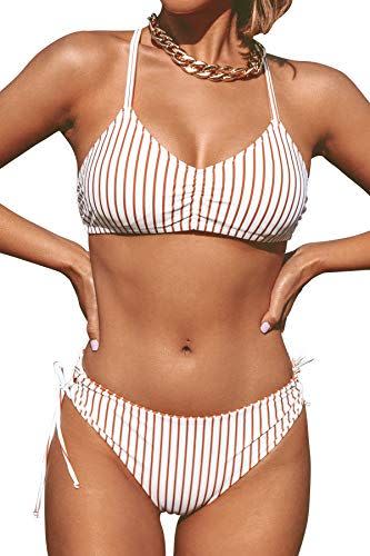 3) Striped Bikini