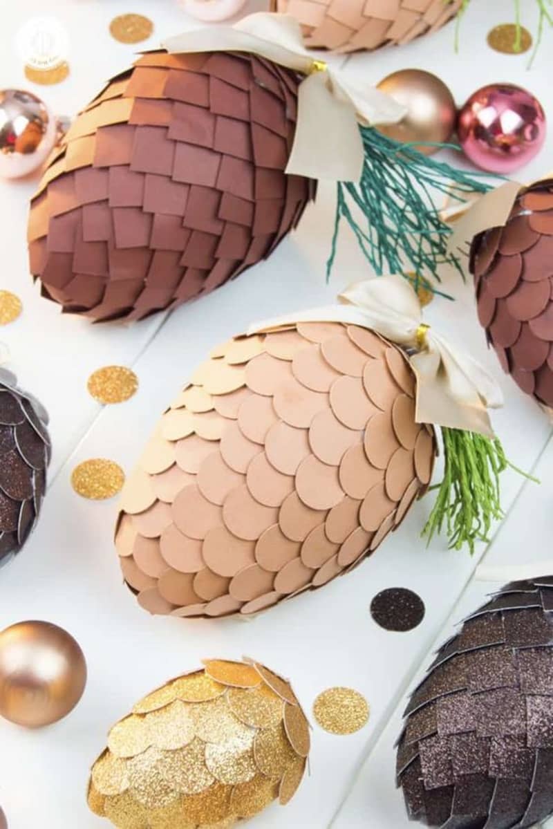 paper pinecones