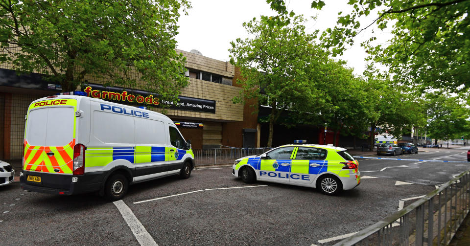 A man accidentally stabbed his mum then hugged her before leaving her to bleed to death outside a pub, a murder trial has heard.

Jamie Dempsey, 32, is accused of murdering his mum Karen Dempsey, 55, after fighting broke out at Brambles in Kirkby, Liverpool, on August 22 last year. 

Captio: Police cordon on Cherryfield Drive in Kirkby, Liverpool, on 23 August 2022, where a woman was stabbed to death the previous evening