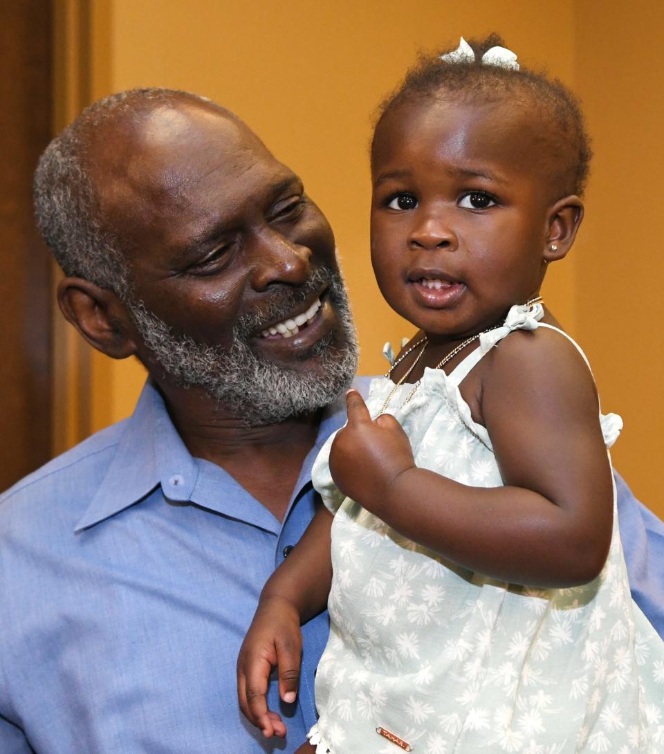 Crosley Green has treasured his time with his family. His great niece Blayke Jonathas walked up to him during and after the press event. A press conference was held at the Holiday Inn in Titusville on February 27 after the U.S. Supreme Court will not hear the case of Crosley Green, who has spent 32 years behind bars. He has fought for his innocence since being convicted of a murder in 1989.