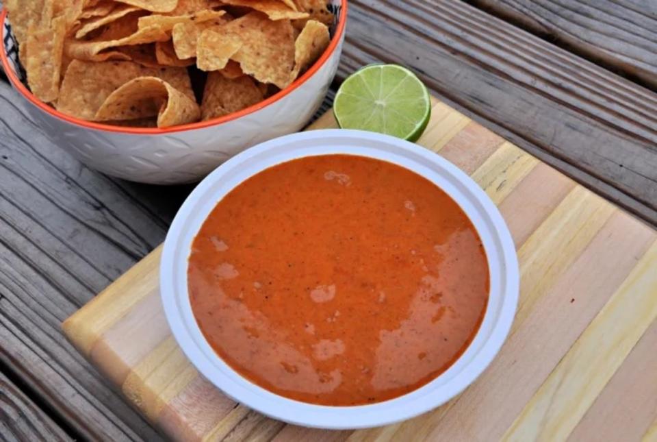 <p>Krista Marshall</p><p>Instead of a skillet, let your Crock Pot do all the work on this ooey-gooey dip!</p><p><strong>Get the recipe: <a href="https://parade.com/1070309/kristamarshall/copycat-chilis-queso-recipe/" rel="nofollow noopener" target="_blank" data-ylk="slk:Copycat Chili's Queso Dip;elm:context_link;itc:0;sec:content-canvas" class="link ">Copycat Chili's Queso Dip</a></strong></p>