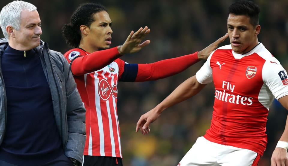 Jose Mourinho wants Virgil Van Dijk - apparently - while Alexis Sanchez is a target for Atletico