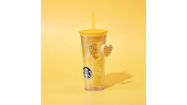 Starbucks China Pale Yellow Butter Studded Tumbler Cup