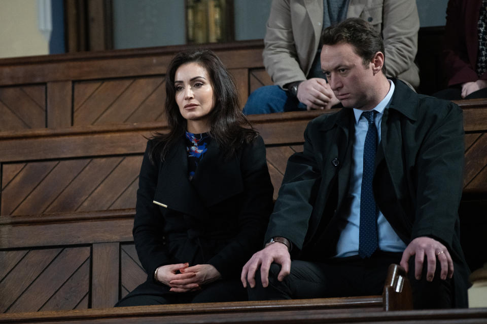 FROM ITV

STRICT EMBARGO
Print media - No Use Before Tuesday 8th March 2022
Online Media - No Use Before 0700hrs Tuesday 8th March 2022

Emmerdale - Ep 9313

Thursday 17th March 2022

Anticipation builds for the plea hearing as the villagers prepare to face her in court. Meena JutlaÕs [PAIGE SANDHU] perturbed by the meagre turn-out for her hearing but does her best to unsettle what audience she has attracted. To the courtÕs surprise, Meena pleads guilty to the first of her many charges but what game is she playing? 

Picture contact - David.crook@itv.com

Photographer - Mark Bruce

This photograph is (C) ITV Plc and can only be reproduced for editorial purposes directly in connection with the programme or event mentioned above, or ITV plc. Once made available by ITV plc Picture Desk, this photograph can be reproduced once only up until the transmission [TX] date and no reproduction fee will be charged. Any subsequent usage may incur a fee. This photograph must not be manipulated [excluding basic cropping] in a manner which alters the visual appearance of the person photographed deemed detrimental or inappropriate by ITV plc Picture Desk. This photograph must not be syndicated to any other company, publication or website, or permanently archived, without the express written permission of ITV Picture Desk. Full Terms and conditions are available on  www.itv.com/presscentre/itvpictures/terms
