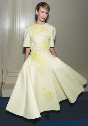 <p>Gregory Pace/Shutterstock</p> Sarah Paulson attends the Second Stage Theater Fall Gala in New York City.