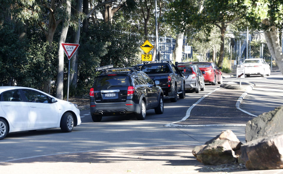 Newcastle residents for testing at a drive through collection centre at Newcastle University. Source: AAP