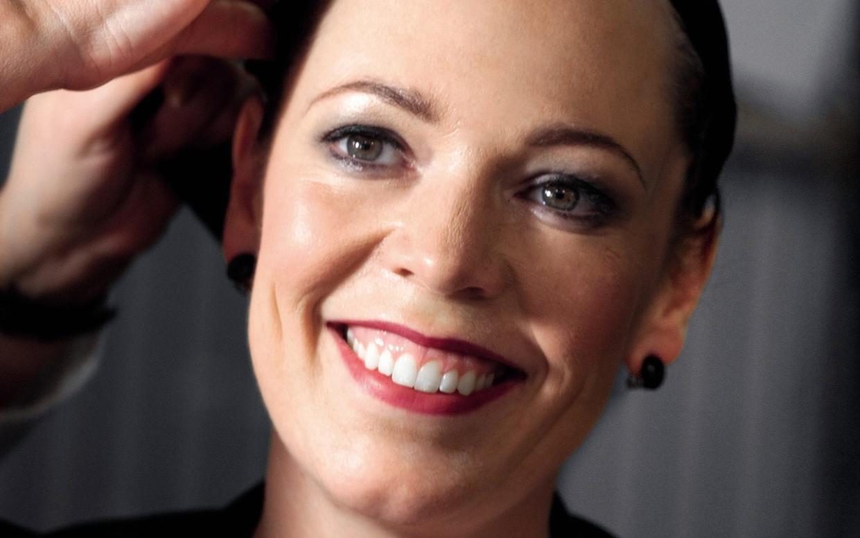 Olivia Colman, photographed at the Noel Coward Theatre in 2012, just before beginning her performance in Noël Coward's Hay Fever - Simon Annand/Simon Annand