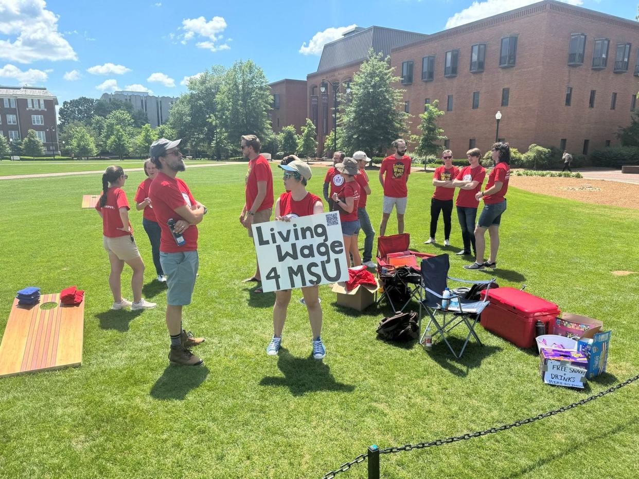 The Mississippi State University chapter of the United Campus Workers of Mississippi held a rally and other events to advocate for fair wages and other employee benefits.