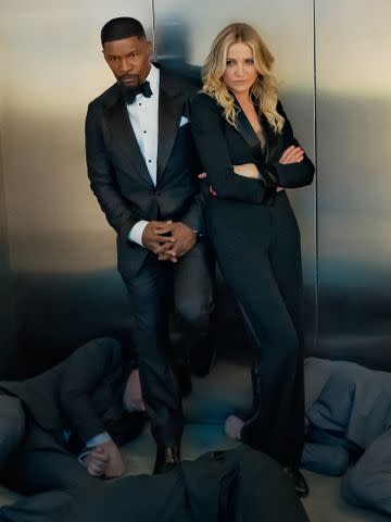 <p>John Wilson/Netflix</p> Jamie Foxx and Cameron Diaz in Netflix's Back In Action