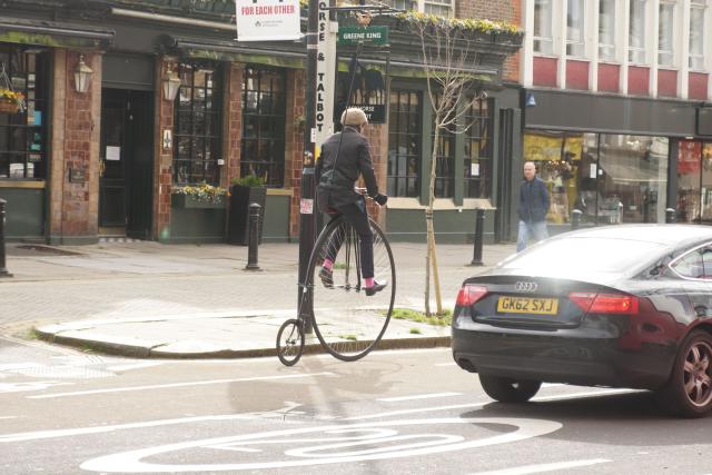 Jeremy Vine fumes at being cut up while riding penny farthing