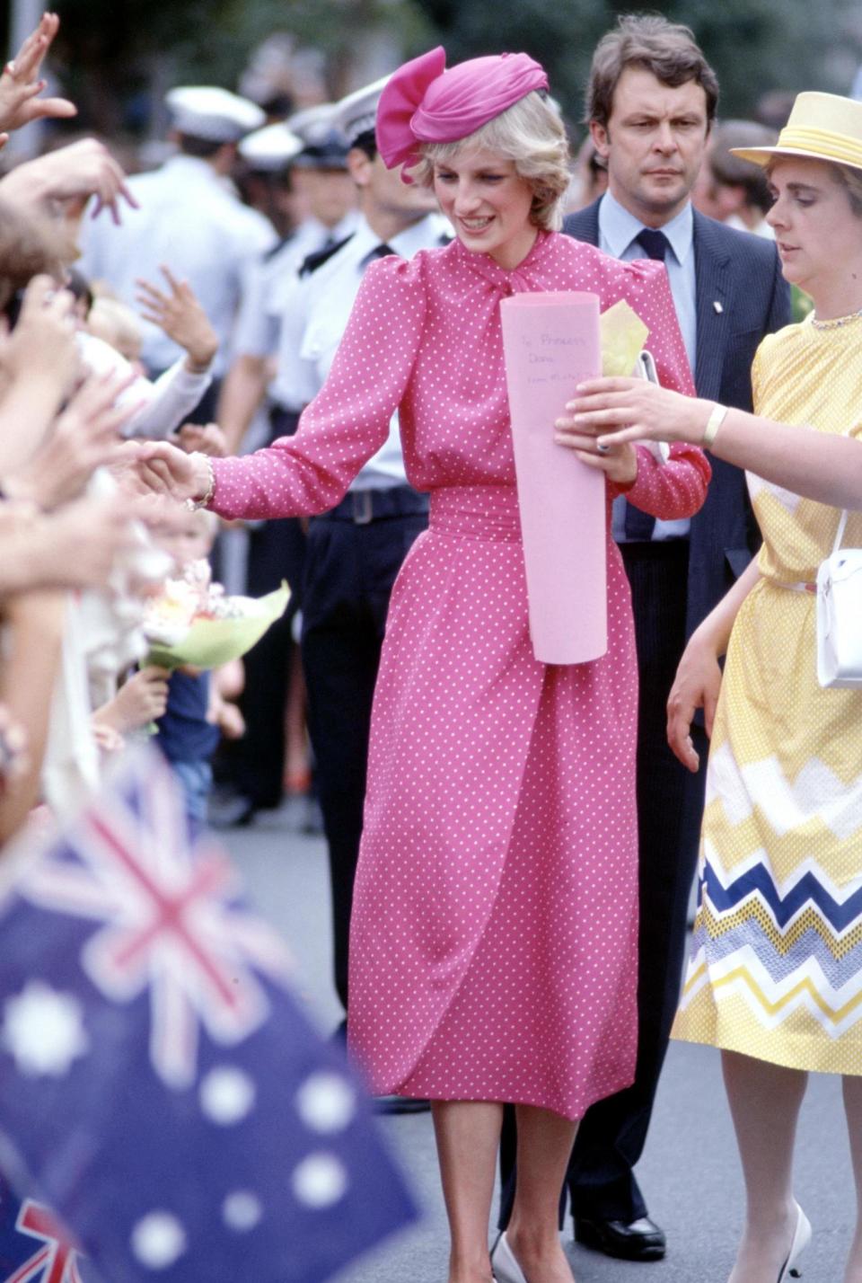 <p>Princess Diana on the 1983 Royal Tour of Australia</p>rex/shutterstock