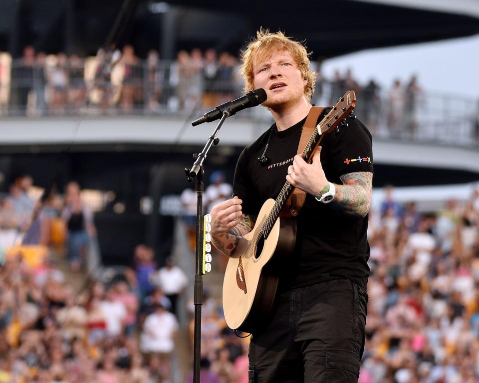 Ed Sheeran at Acrisure Stadium.