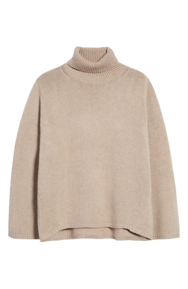 <p>Totême Women's Oversize Wool & Cashmere Turtleneck Sweater, $650, <a href="https://rstyle.me/+5oI8TbQFYxUQB1fTU_QceQ" rel="nofollow noopener" target="_blank" data-ylk="slk:available here;elm:context_link;itc:0;sec:content-canvas" class="link ">available here</a> (sizes XXS-XL)</p>