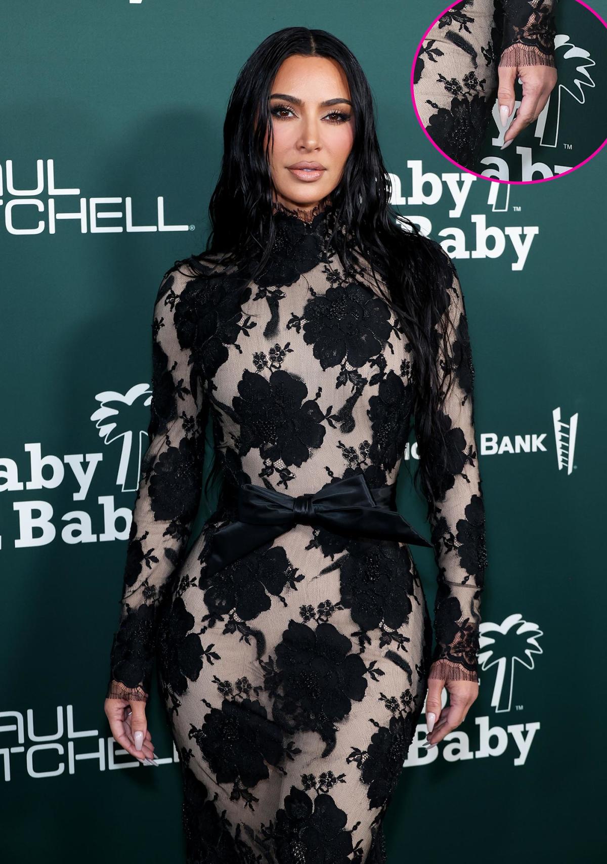 All About Kim Kardashian's 'Milky' Pink Nails at 2023 Baby2Baby Gala