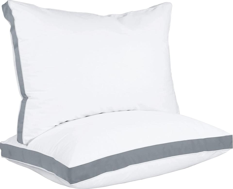 Utopia Bedding Bed Pillows Queen Size (Gray), Set of 2. Image via Amazon.