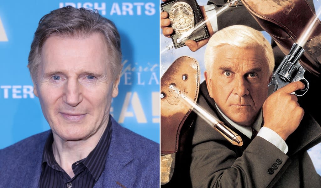 Liam Neeson and Leslie Nielsen