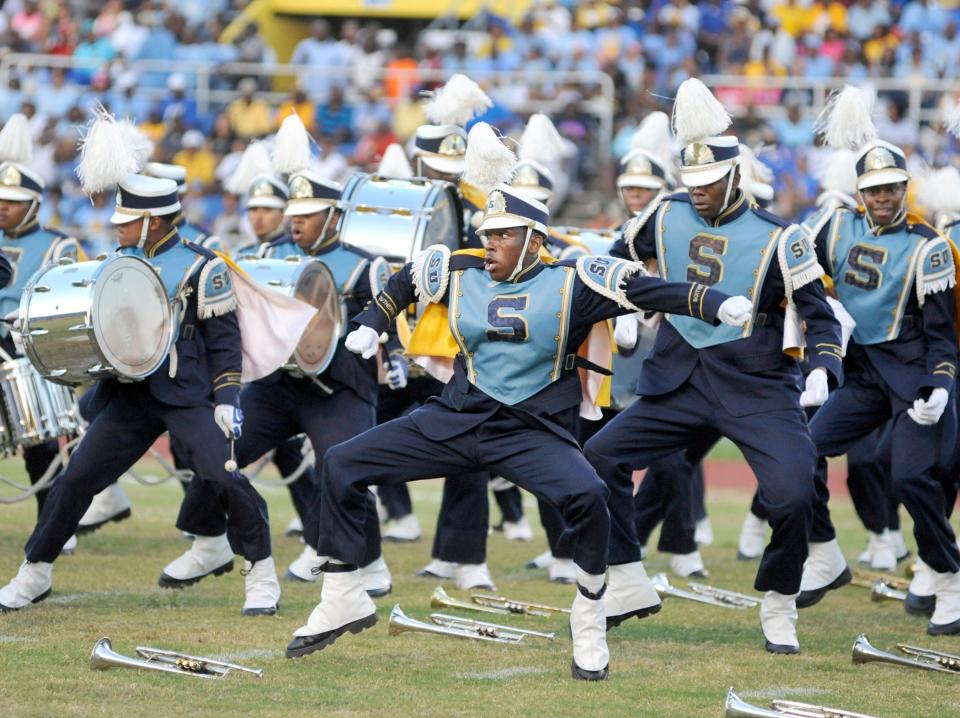 Southern University's Human Jukebox, pictured above, has earned a reputation as one of the nation’s most highly acclaimed collegiate marching bands.