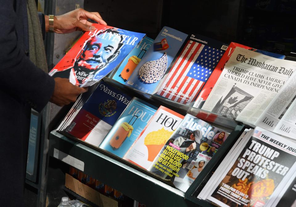Newsstand in New York City in 2018.