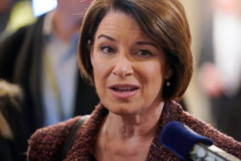 U.S. Democratic presidential candidate Senator Klobuchar arrives for Senate impeachment trial on Capitol Hill in Washington