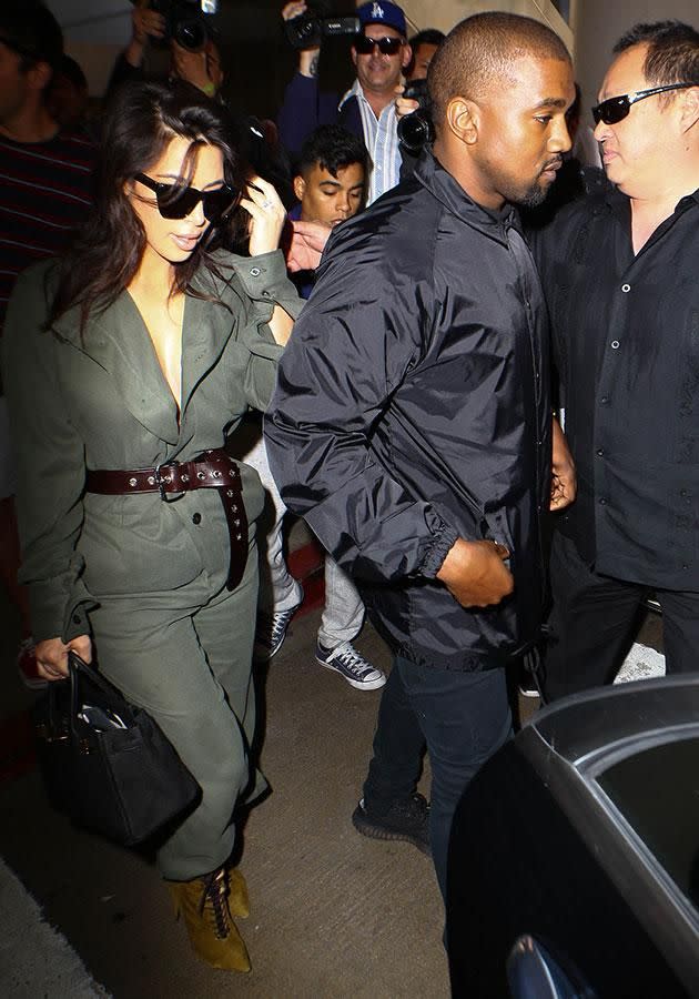 Kim Kardashian and Kanye West. Source: Getty