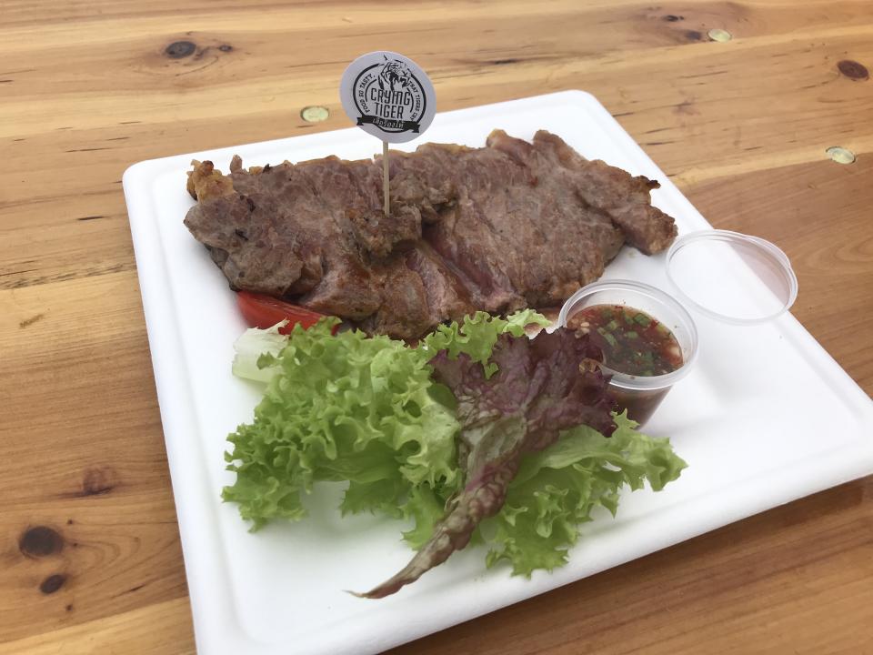 Crying Tiger grilled beef steak at Chatuchak Night Market Singapore. (PHOTO: Lim Yian Lu/Yahoo Lifestyle SEA)