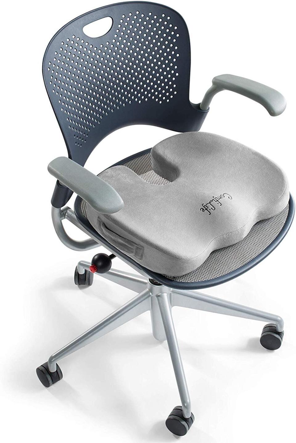 If you find yourself tossing and turning in your office chair, you might need a pillow that'll give you some support. This one is designed to be comfortable, since it's made with memory foam. And you know it's well-liked since it has over 10,000 reviews.&nbsp;<a href="https://amzn.to/39Nv6nl" target="_blank" rel="noopener noreferrer">Find it for $30 at Amazon</a>.