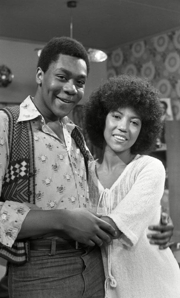 Linda Lewis and Lenny Henry in ITV’s The Fosters, 1976.