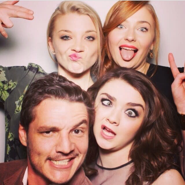 57) Natalie Dormer, Sophie Turner, Pedro Pascal, and Maisie Williams