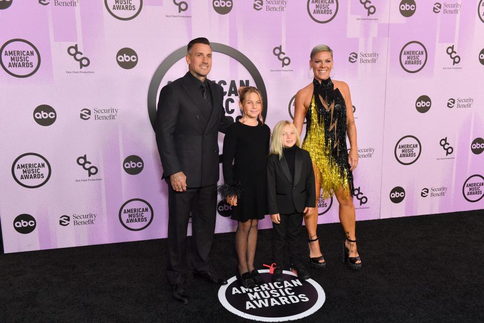 Pink and her family attend the 2022 American Music Awards