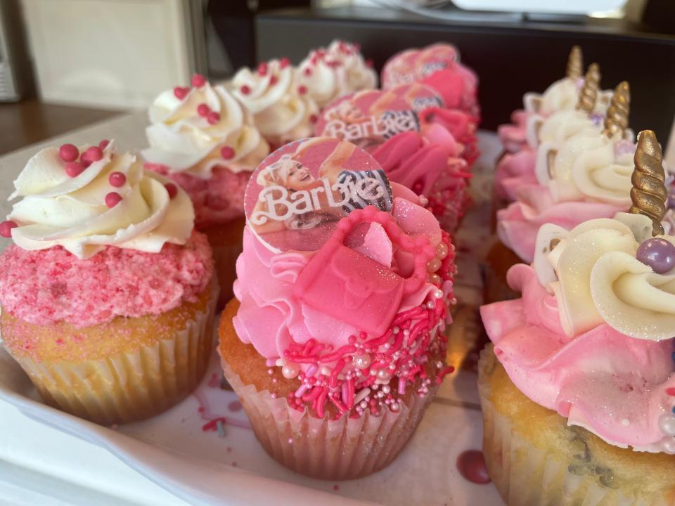 Barbie cupcakes from Caked Up Cafe in New City. Photographed July 25, 2023