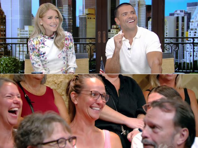 <p>ABC</p> Kelly Ripa and Mark Consuelos on 'Live'