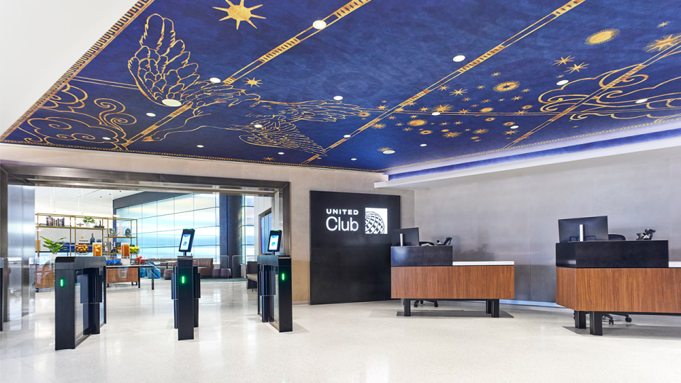 Entrance to United Club in Newark at C74. - United Airlines