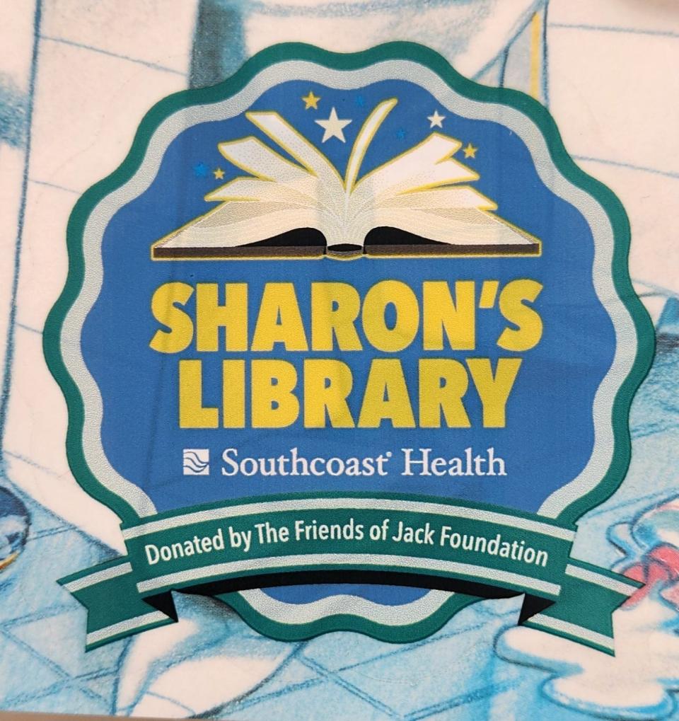All the families taking home their newborns born at St. Luke's Hospital will be given a children's book donated by The Friends of Jack Foundation , with this "Sharon's Library" sticker. Sharon Souza is a recently retired longtime maternity nurse at St. Luke's Hospital who started an unofficial tradition long ago when she began giving new parents books to take home, explaining to them the importance of reading to infants right from the start of life.