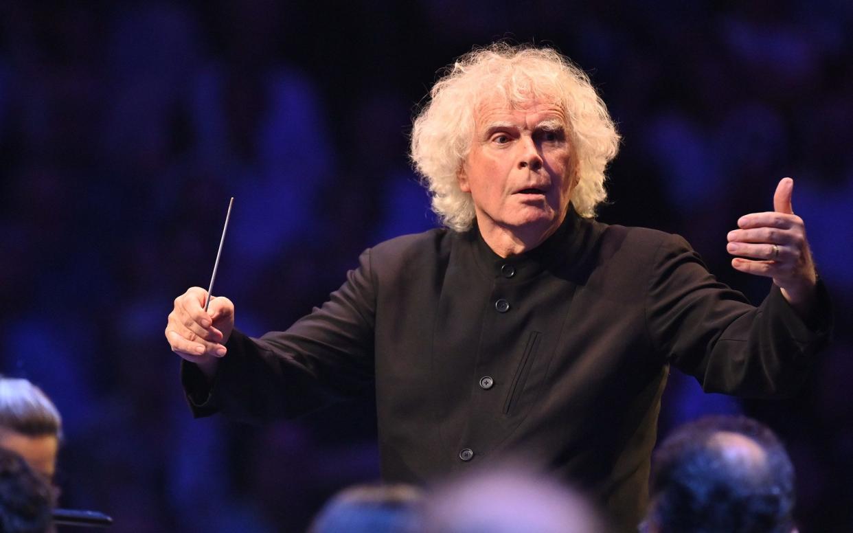 Sir Simon Rattle conducting the London Symphony Orchestra for the 2022 Proms season - CHRIS CHRISTODOULOU