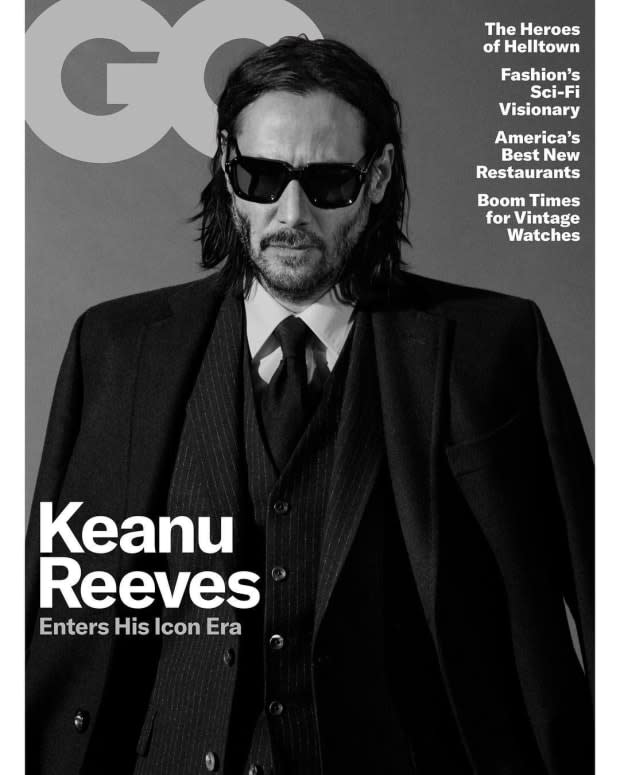 Keanu Reeves on the May cover of "GQ." Photo: Daniel Jackson 