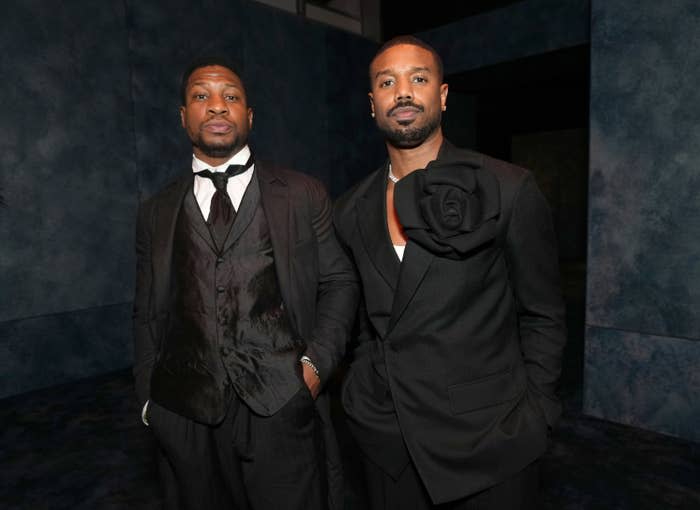 Jonathan Majors and Michael B. Jordan on the red carpet