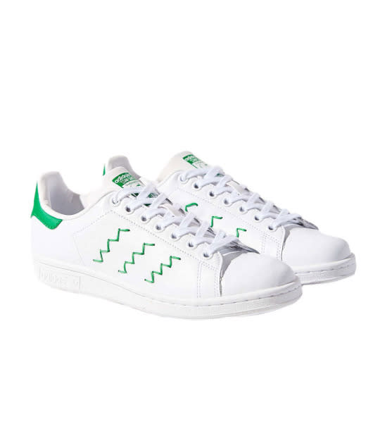 Fear not, the now-ubiquitous Stan Smiths can also be reinvented with a slight design change — that’d be the squiggle — that separates you from the rest.