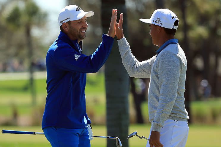 Sergio Garcia and Rickie Fowler won big, and that paid off for a savvy gambler. (Getty)