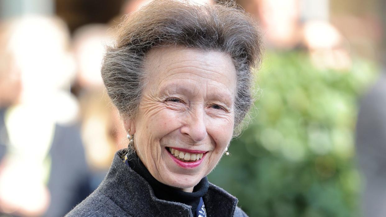 Princess Anne smiles as she attends tour of St James Quarter in September