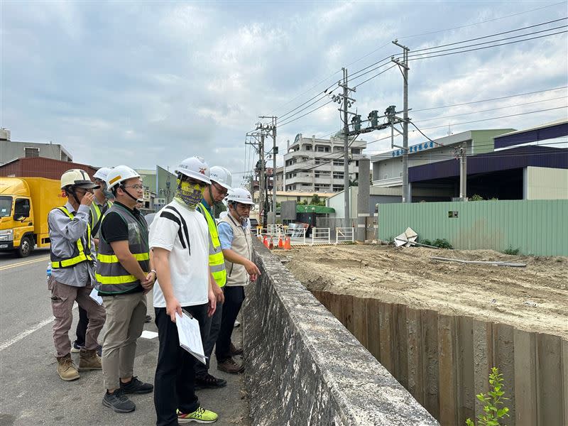 「安定區六塊寮排水治理工程」防汛抽查