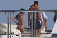 Kourtney strips down to a G-string on Cannes holiday