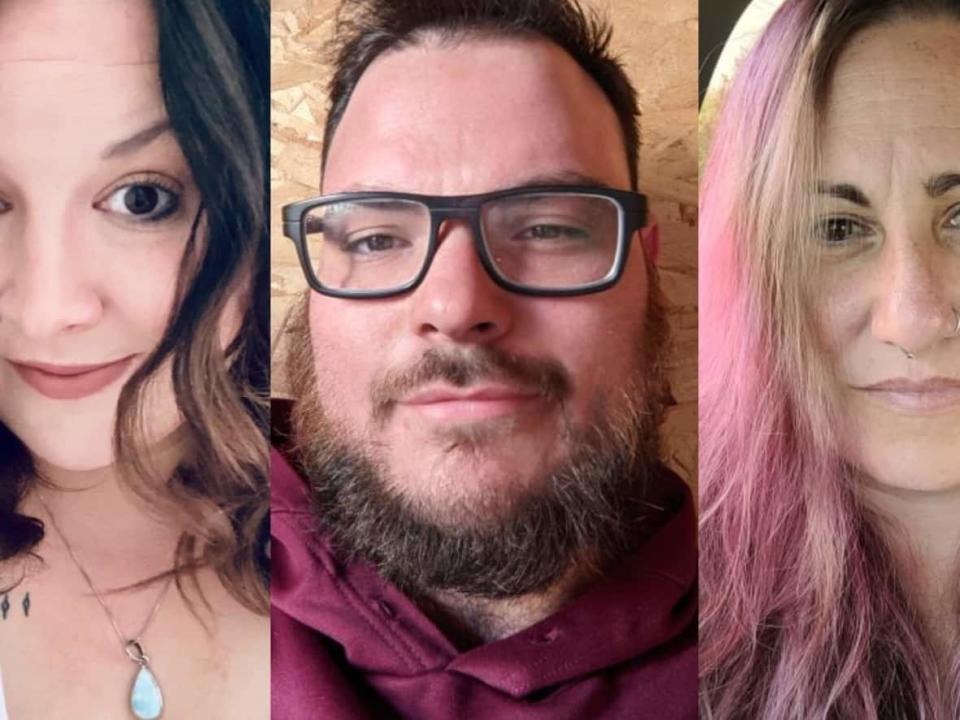 Alberta residents, from left, Danielle Barnsley, Chanse Mackinnon and Jasmine Lee Boutin say their families have changed because of disagreements over COVID-19 and vaccination. (Submitted by Danielle Barnsley, Chanse Mackinnon and Jasmine Lee Boutin - image credit)