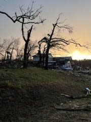 Storms Monday evening caused damage across the state. Western portions of Grayson County received a lot of damage after a tornado touched down in the Gordonville area.