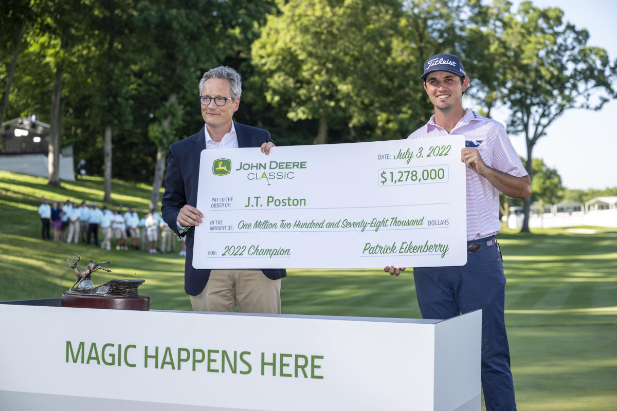 2022 John Deere Classic prize money payouts for each PGA Tour player at