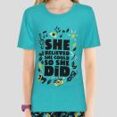 <p><strong>Svaha</strong></p><p>svahausa.com</p><p><strong>$19.99</strong></p><p><a href="https://svahausa.com/products/she-believed-kids-t-shirt" rel="nofollow noopener" target="_blank" data-ylk="slk:Shop Now;elm:context_link;itc:0;sec:content-canvas" class="link ">Shop Now</a></p><p>Your 9-year-old girl is going to achieve great things. Show her you're behind her with this shirt, which is <strong>inspired by the famous quote by R.S. Grey.</strong> You can also get coordinating leggings. <em>Sizes 2 – 9/10</em></p>